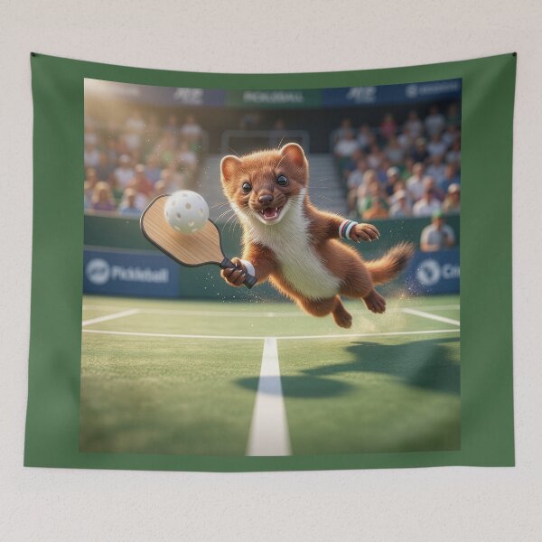 Item preview, Pickleball Stoat designed and sold by Tridentulus.
