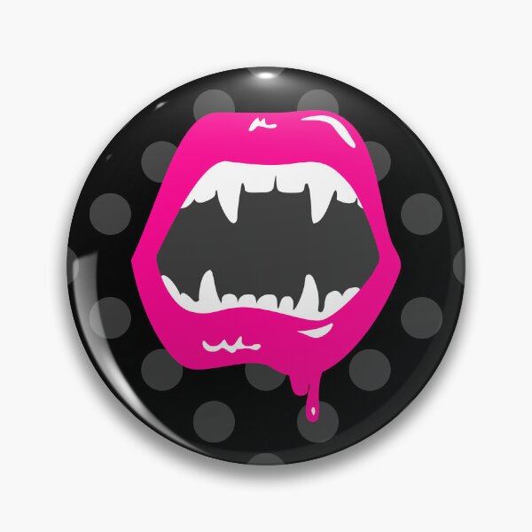 Item preview, vampire lips monster fanged creature pink designed and sold by Gossip Rag.