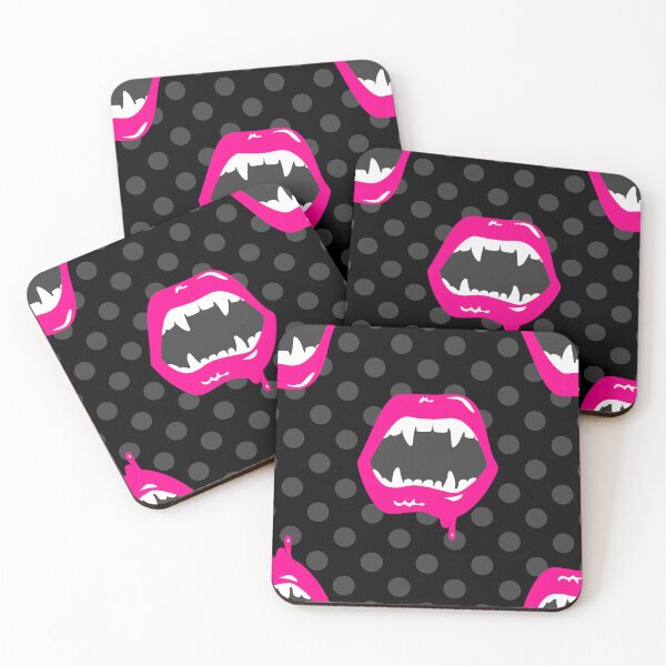 Item preview, vampire lips monster fanged creature pink designed and sold by Gossip Rag.