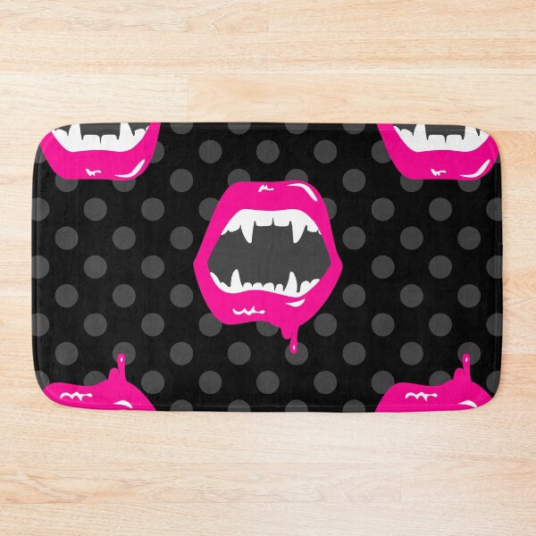 Item preview, vampire lips monster fanged creature pink designed and sold by Gossip Rag.