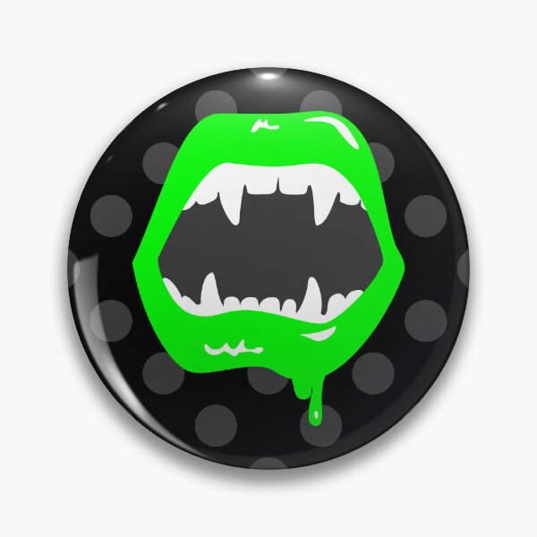 Item preview, vampire lips monster fanged creature green designed and sold by Gossip Rag.