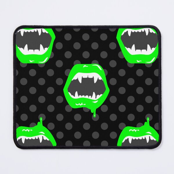 Item preview, vampire lips monster fanged creature green designed and sold by Gossip Rag.