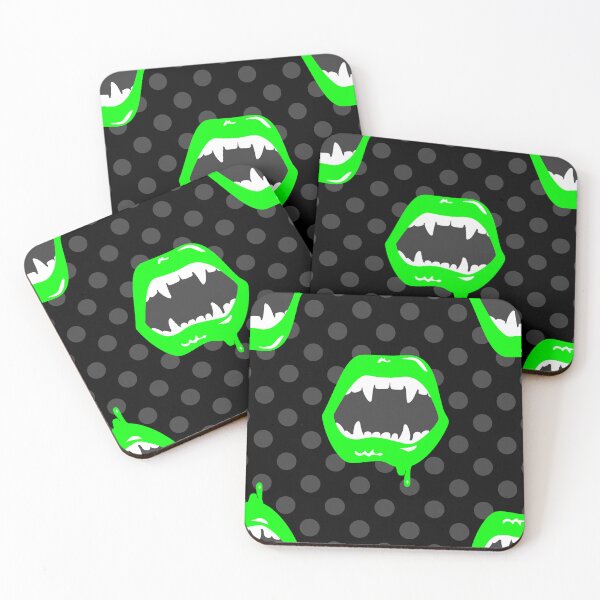 Item preview, vampire lips monster fanged creature green designed and sold by Gossip Rag.