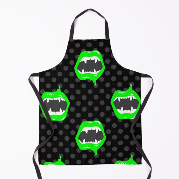 Item preview, vampire lips monster fanged creature green designed and sold by Gossip Rag.