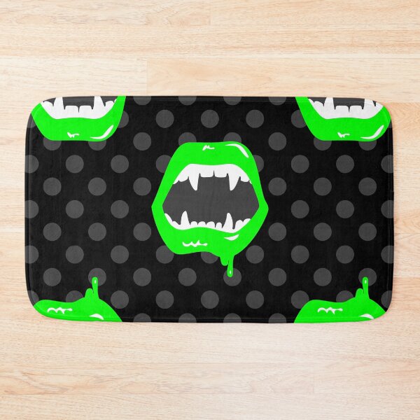 Item preview, vampire lips monster fanged creature green designed and sold by Gossip Rag.