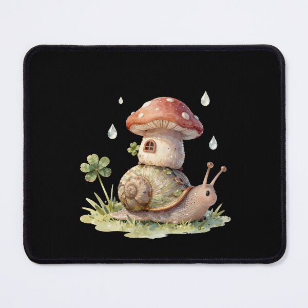 Item preview, Cottagecore Snail & Mushroom Cottage — Watercolour Art designed and sold by sooperstore.