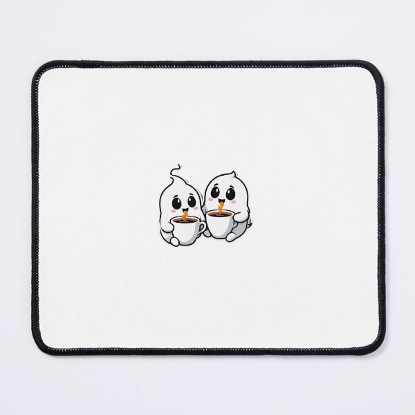 Item preview, two Funny ghost Drinking Coffee Sticker designed and sold by StickFeels2.
