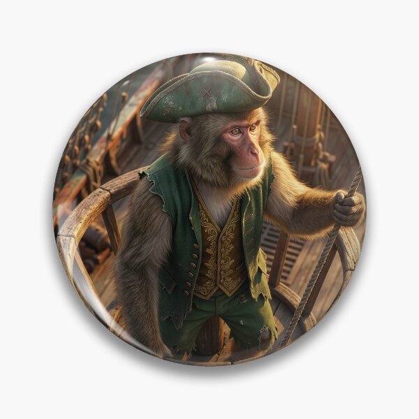 Item preview, Macaque Pirate Surveys the High Seas designed and sold by Tridentulus.
