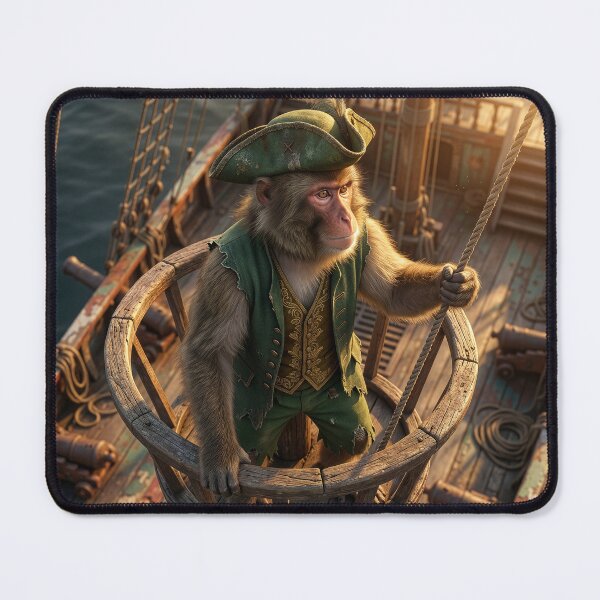 Item preview, Macaque Pirate Surveys the High Seas designed and sold by Tridentulus.