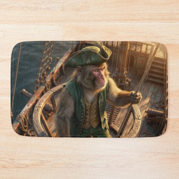 Item preview, Macaque Pirate Surveys the High Seas designed and sold by Tridentulus.
