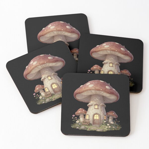 Item preview, Mushroom Cottage Rainy Day — Whimsical Storybook Art designed and sold by sooperstore.