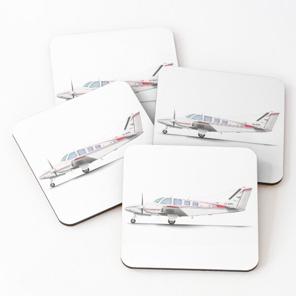 Item preview, BEECH BARON BE58 VH-MWW 2019 designed and sold by Grubby Fingers Aircraft Illustration.