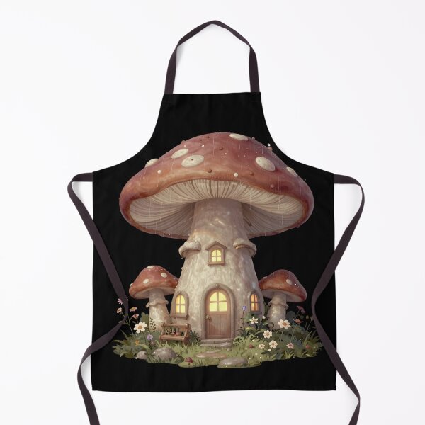 Item preview, Mushroom Cottage Rainy Day — Whimsical Storybook Art designed and sold by sooperstore.