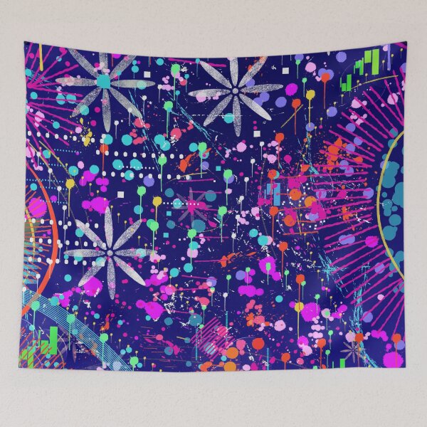Item preview, Blue Jubilee Abstract Print designed and sold by DanielleGensler.