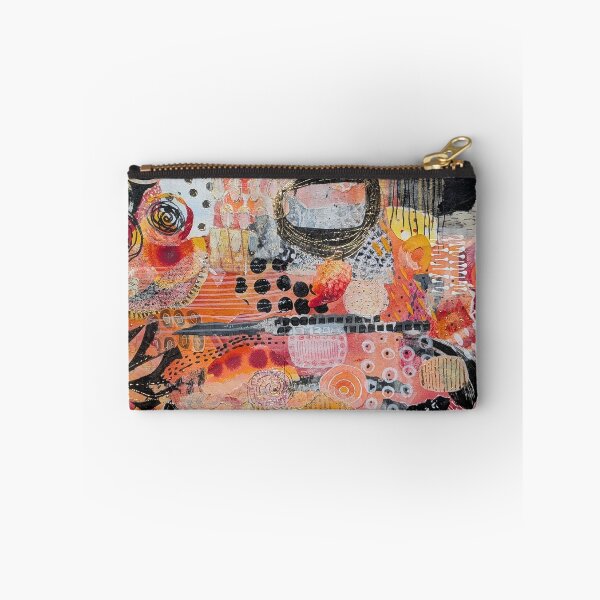 Item preview, Grungy collage in red, yellow orange black and white designed and sold by EmbellishEmy.