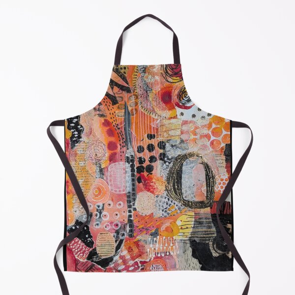 Item preview, Grungy collage in red, yellow orange black and white designed and sold by EmbellishEmy.