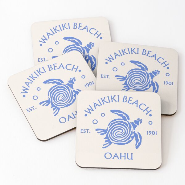 Item preview, Waikiki Beach Oahu Hawaii Blue Turtle designed and sold by ForgotSouvenir.