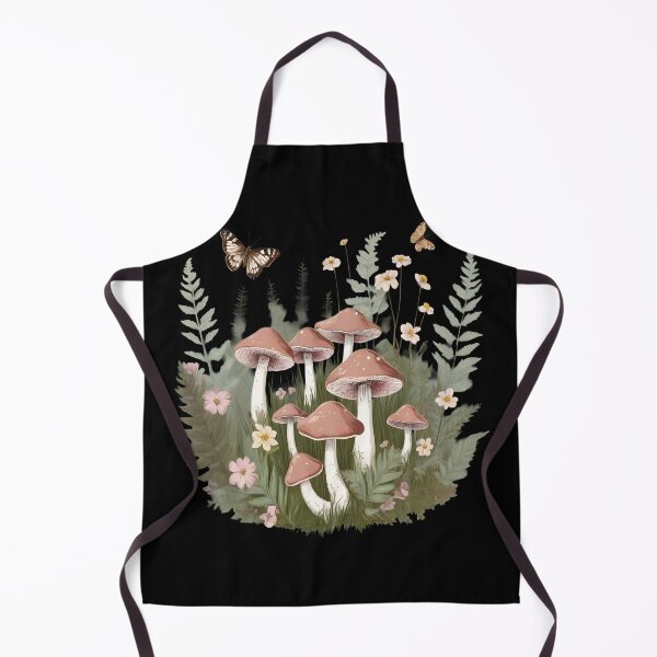 Item preview, Mushroom Cluster & Wildflowers — Cottagecore Earthy Art designed and sold by sooperstore.