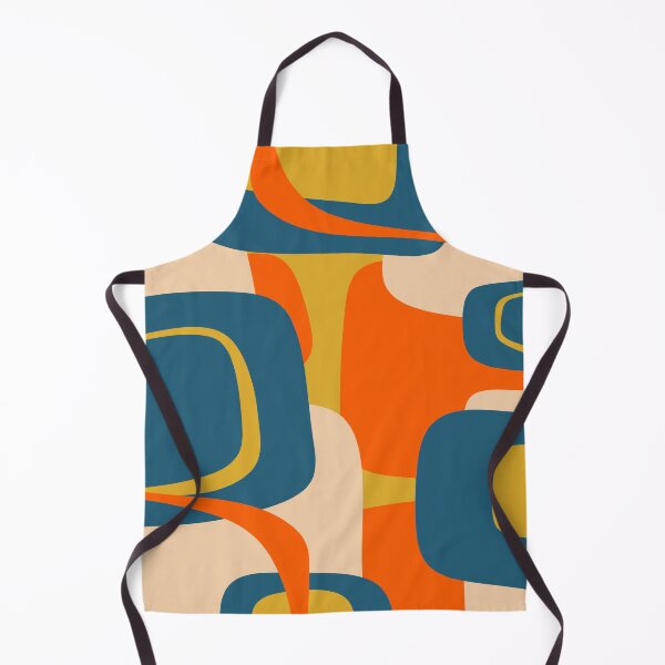 Item preview, Mid Century Modern Retro Abstract Pattern Orange Blue Mustard designed and sold by kierkegaard.