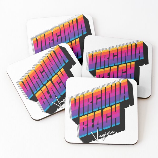 Item preview, Virginia Beach Virginia Retro 80s Sunset Stripe T-Shirt designed and sold by DonnaRaine.