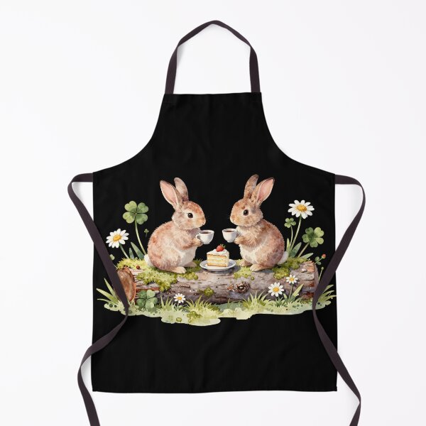 Item preview, Bunny Tea Party — Soft Watercolour Cottagecore Art designed and sold by sooperstore.