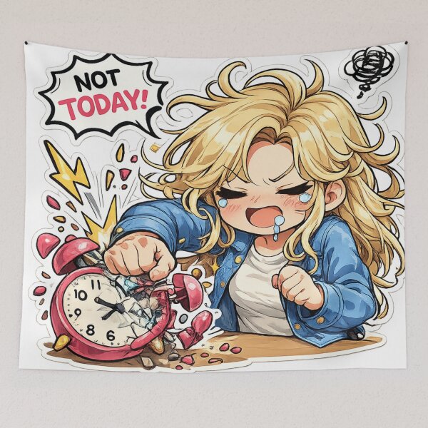 Item preview, Nina Smashing Alarm Clock Morning Rage designed and sold by Asrom Loja de adesivos.