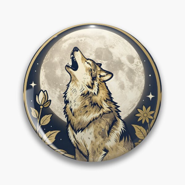 Item preview, Wolf Moon Art Nouveau — Celestial Mystical Print designed and sold by sooperstore.