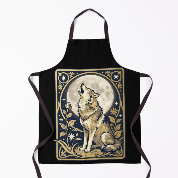 Item preview, Wolf Moon Art Nouveau — Celestial Mystical Print designed and sold by sooperstore.