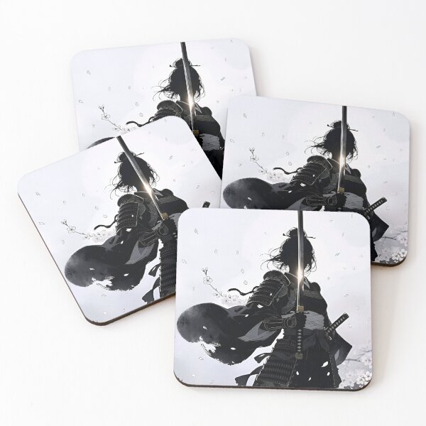 Item preview, Samurai Under Cherry Blossoms – Minimal Japanese Warrior Aesthetic Art designed and sold by Dyan4.