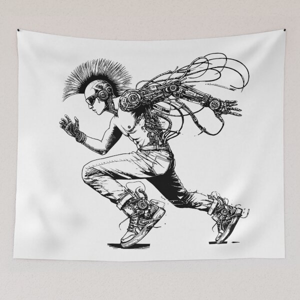 Item preview, Cyberpunk - Push Your Limits - Edgerunner - bw designed and sold by RaceDayRags.