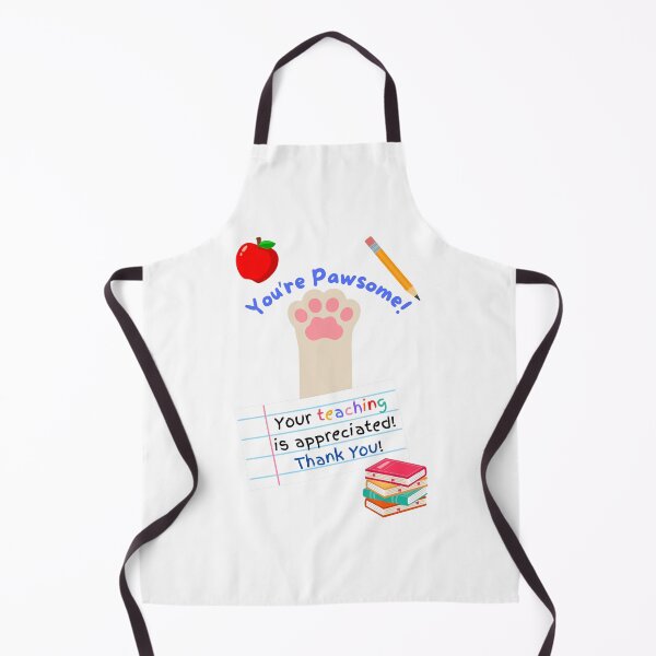 Item preview, Teacher Appreciation You're Pawsome White Cat Paw designed and sold by MYCatStuff.