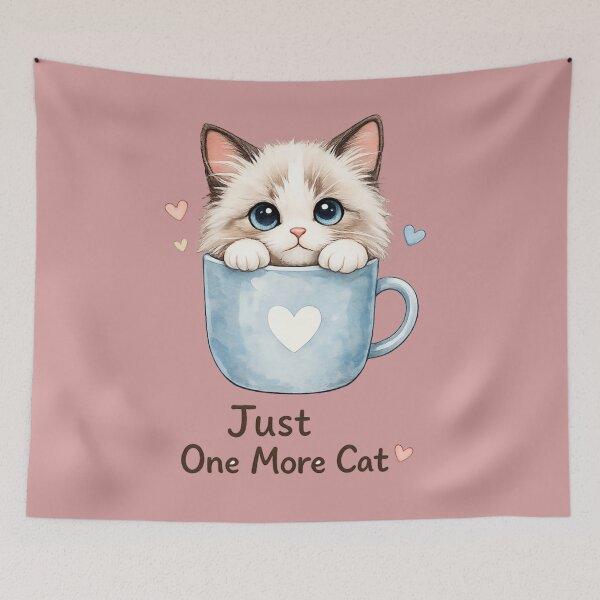 Item preview, Just One More Cat | Cute Ragdoll Kitten in Mug | Kawaii Cat Lover Design designed and sold by Monchatra.