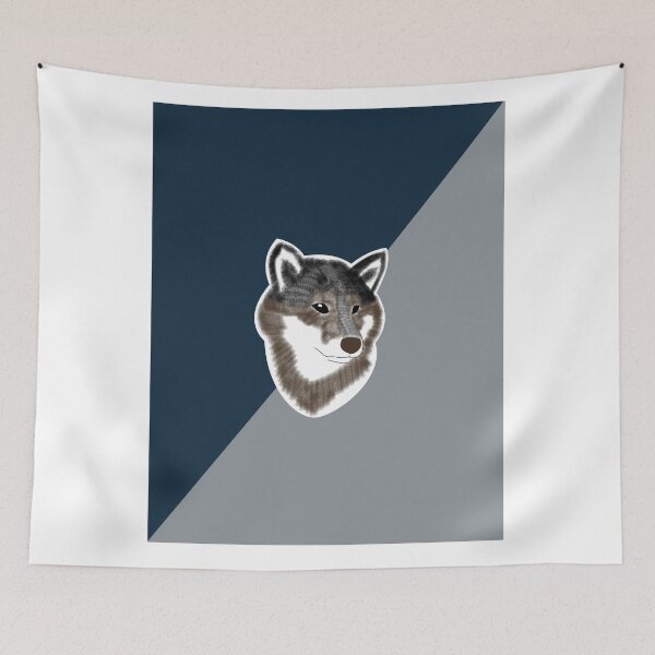 Item preview, Two toned colors (dark blue, gray) with black Shiba Inu designed and sold by ShibaCruise-On.