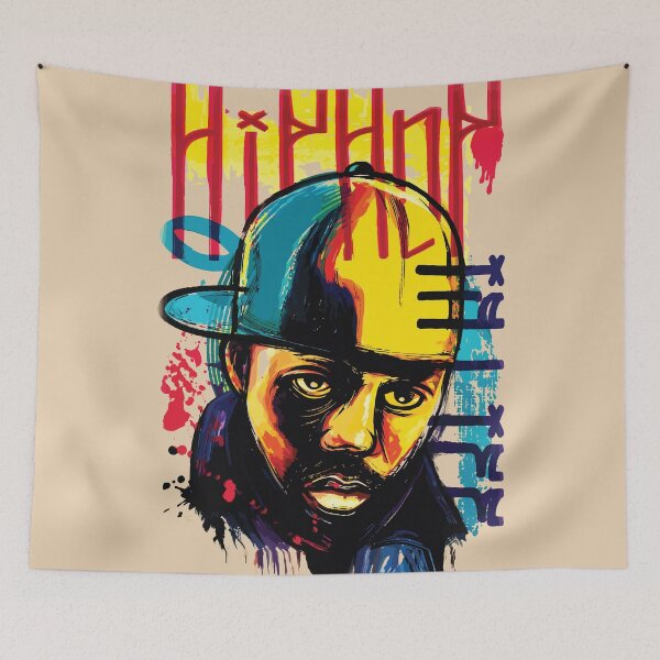 Item preview, Hip Hop Street Art Graffiti Rapper Portrait designed and sold by RamyGallery.