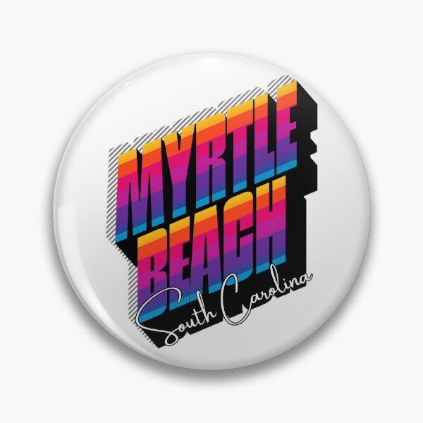 Item preview, Myrtle Beach South Carolina Retro 80s Sunset Stripe T-Shirt designed and sold by DonnaRaine.