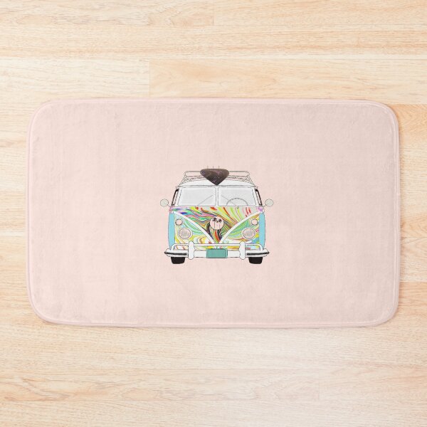 Item preview, Surfboard on top of van with groovy colours  designed and sold by Naked Drop.