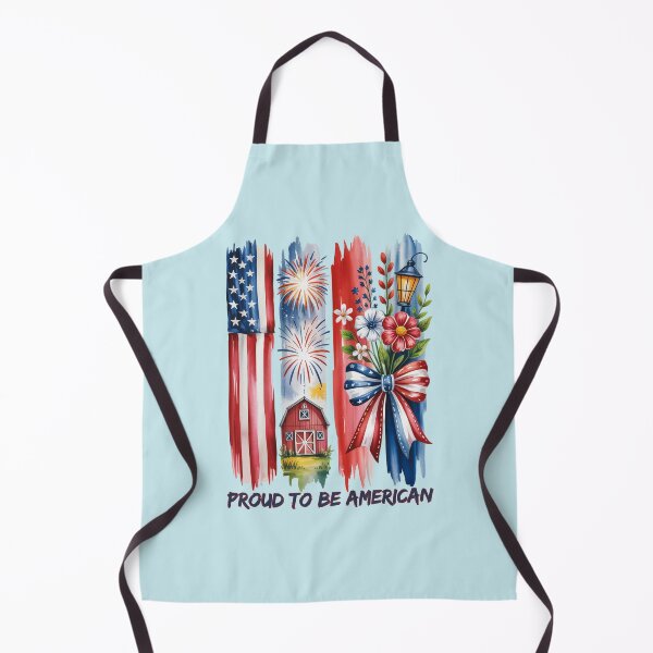 Item preview, Patriotic Watercolor USA Flag Brushstroke Farmhouse Barn Fireworks Design designed and sold by SoftStyleStudio ⭐⭐⭐.