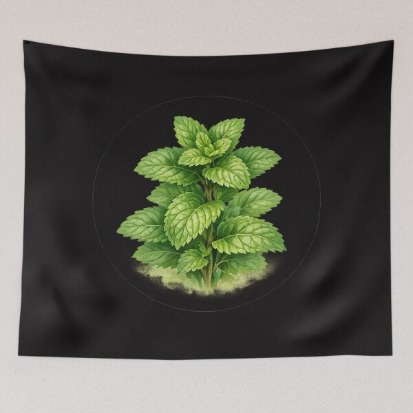 Item preview, Cool Refreshment - Mint Herbal Portrait designed and sold by TheJoyfulPen.