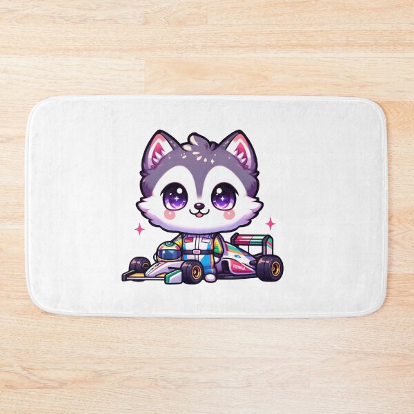 Item preview, Kawaii Husky Racer-Cute Chibi Racing Dog Cartoon Design designed and sold by carestazafeli.