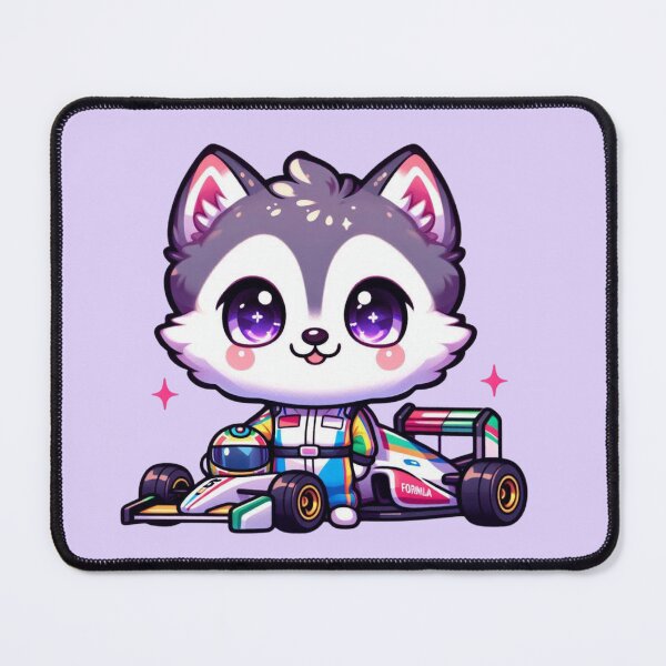 Item preview, Kawaii Husky Racer-Cute Chibi Racing Dog Cartoon Design designed and sold by carestazafeli.