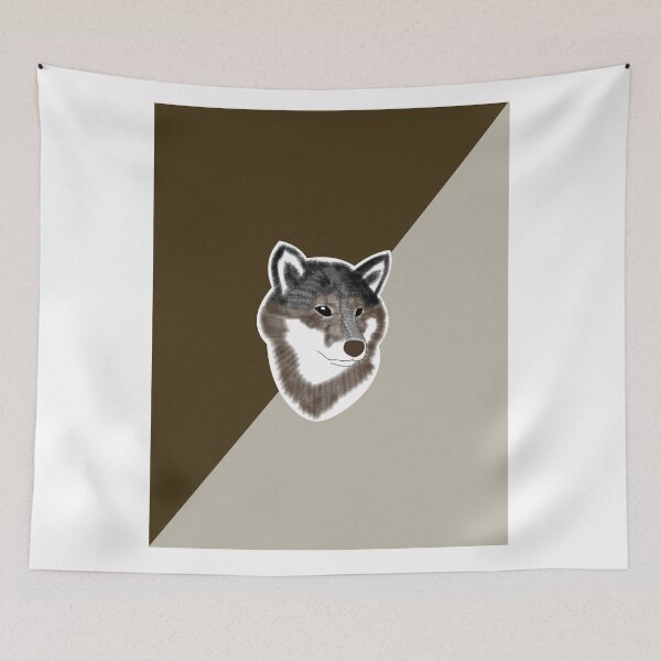 Item preview, Two toned colors (brown, beige) with black Shiba Inu designed and sold by ShibaCruise-On.