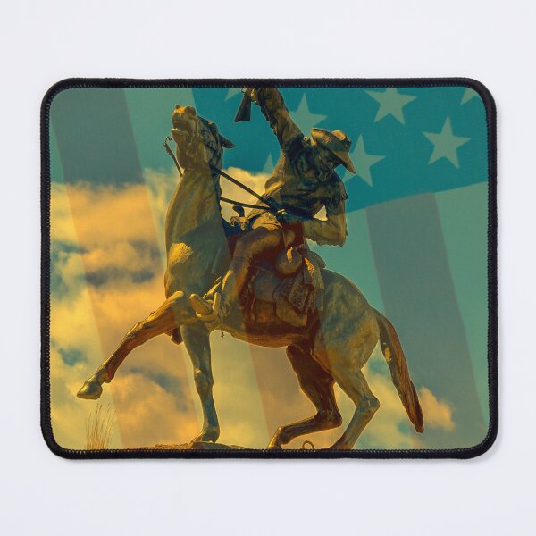 Item preview,  Buffalo Bill Cody rides horse & American flag designed and sold by MYTOPSHELF.