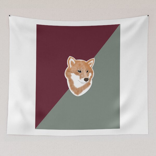 Item preview, Two toned colors (burgundy, gray) with Shiba Inu designed and sold by ShibaCruise-On.