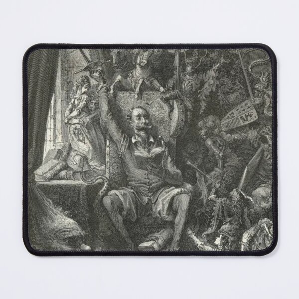 Item preview, Don Quixote - Dark Gothic Engraving Illustration Haunted Scholar Scene for Gothic Art Collectors designed and sold by RickE.