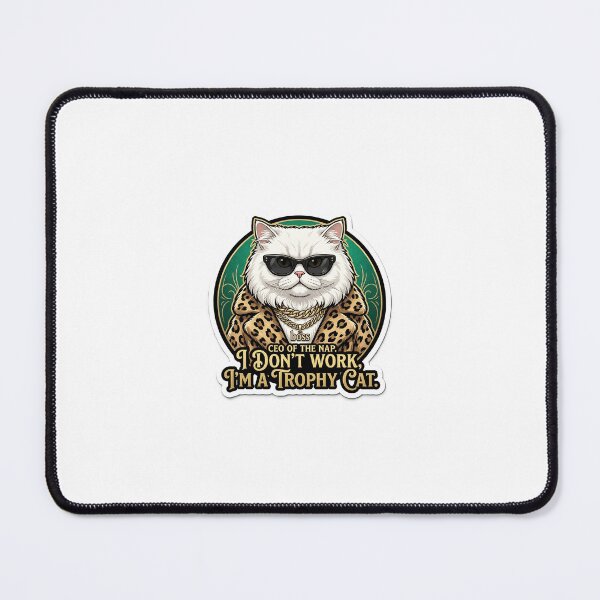 Item preview, CEO of the Nap -  Cat Trophy Cat Sticker designed and sold by King Of Designs.