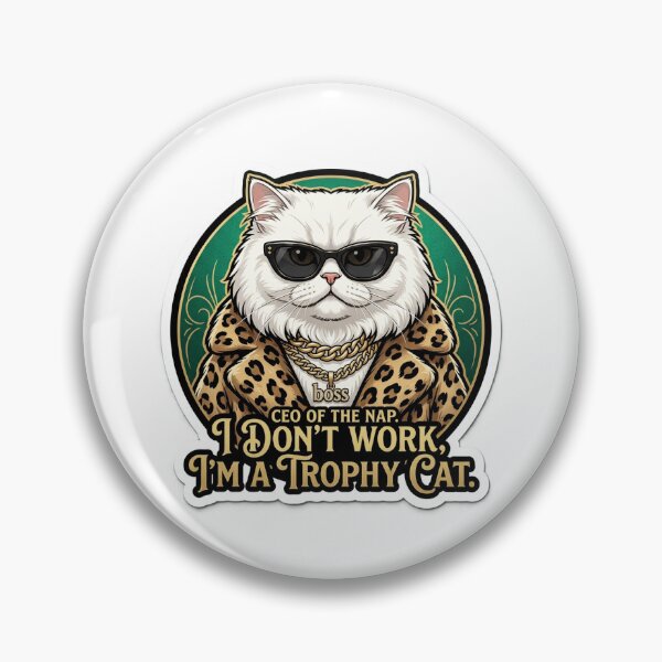 Item preview, CEO of the Nap -  Cat Trophy Cat Sticker designed and sold by King Of Designs.