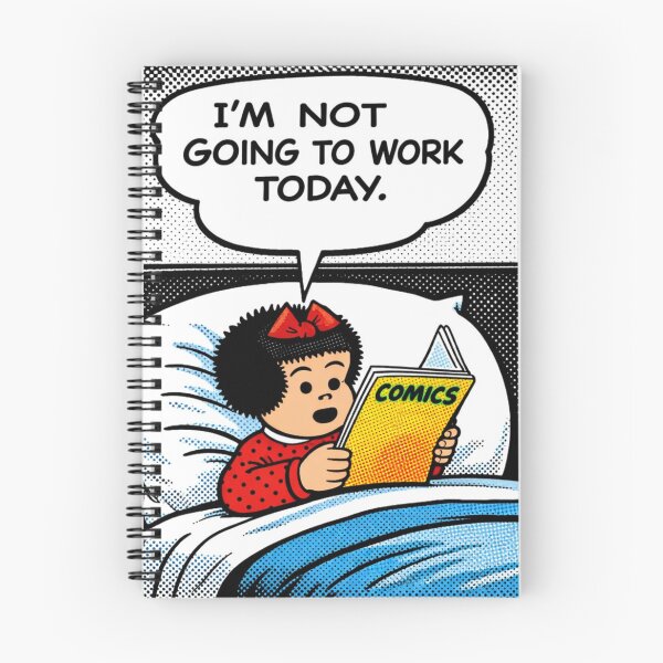 Item preview, Little Nancy - Not Going to Work - Funny Comic Pop Art Girl Reading Meme for Lazy Day Humor Fans designed and sold by RickE.