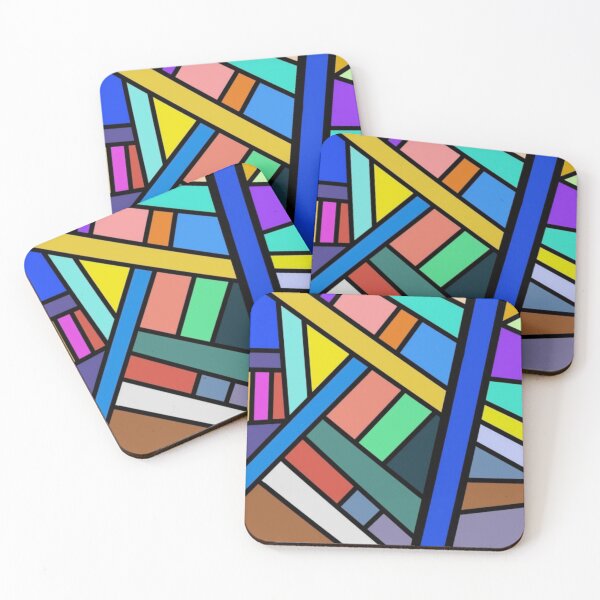 Item preview, Geometric Color Blocks Modern Abstract Line Art designed and sold by Orangeman52.