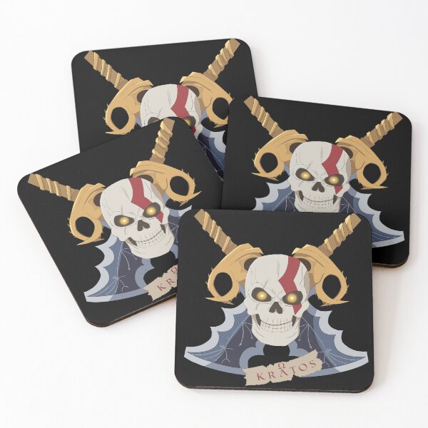 Item preview, Kratos Spartan Skull God of War Aesthetic Emblem designed and sold by ArtsMoka.