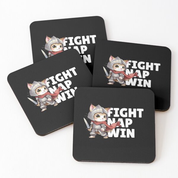 Item preview, Fight Nap Win Cat Knight designed and sold by 35Moving Designs.